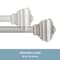 Kenney Mfg Kenney Jayden 3/4" Standard Decorative Window Curtain Rod, 66-120", Pewter KN80208NP - alternate 5